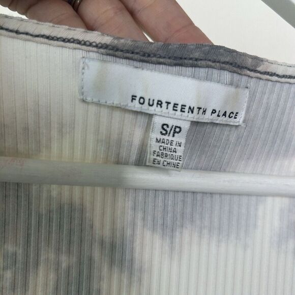 Fourteenth Place Tie Dye Long Sleeve Button Down Ribbed Midi Dress S - Picture 11 of 11